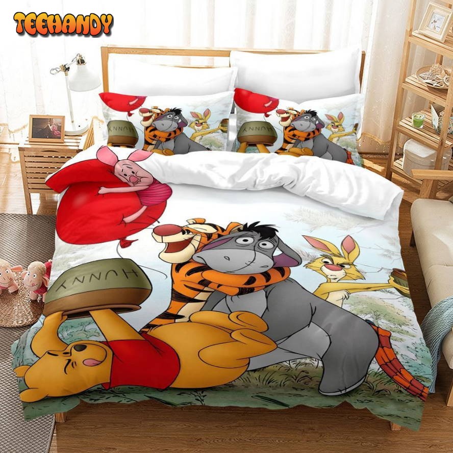 3d Winnie The Pooh And Friends Bedding Set Duvet Cover  Pillow Cases