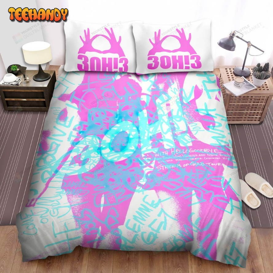 3oh!3 Art Poster Bed Sheets Spread Comforter Duvet Cover Bedding Sets