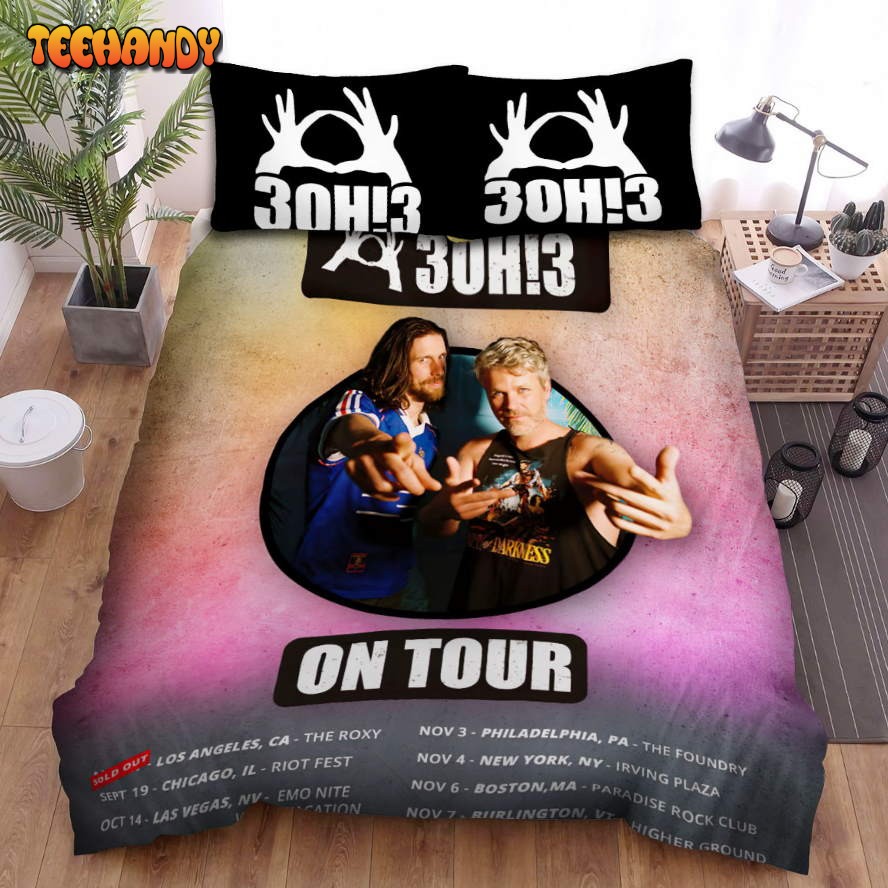 3oh!3 Tour Poster Bed Sheets Spread Comforter Duvet Cover Bedding Sets