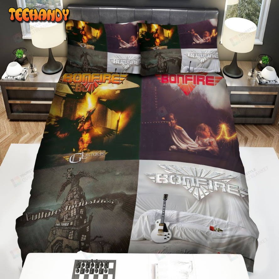 4 In 1 Bonfire Album Bed Sheets Spread Comforter Duvet Cover Bedding Sets