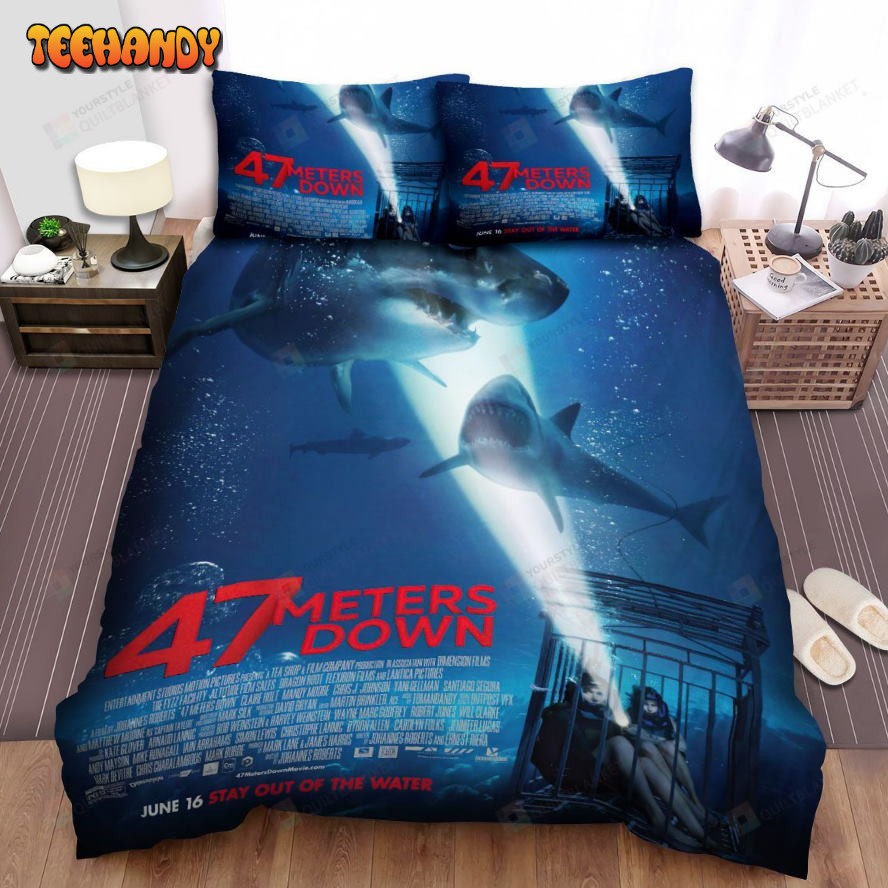 47 Meters Down Movie Poster Spread Comforter Duvet Cover Bedding Sets Ver 10