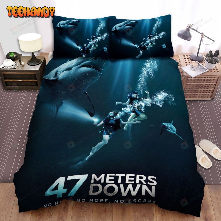 47 Meters Down Movie Poster Spread Comforter Duvet Cover Bedding Sets Ver 5