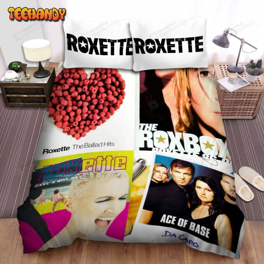 4in1 Album Cover Photo 3 Roxette Spread Comforter Duvet Cover Bedding Sets
