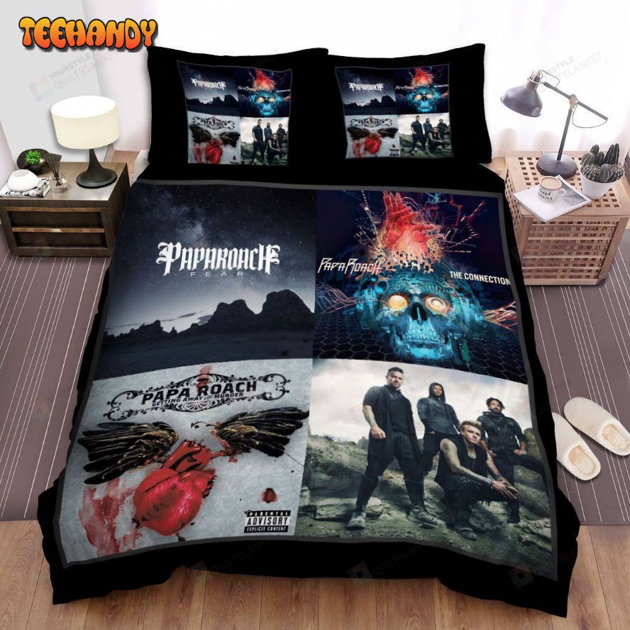 4in1 Album Photo Papa Roach Spread Comforter Duvet Cover Bedding Sets