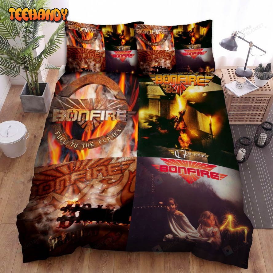 4in1 Bonfire Album Bed Sheets Spread Comforter Duvet Cover Bedding Sets