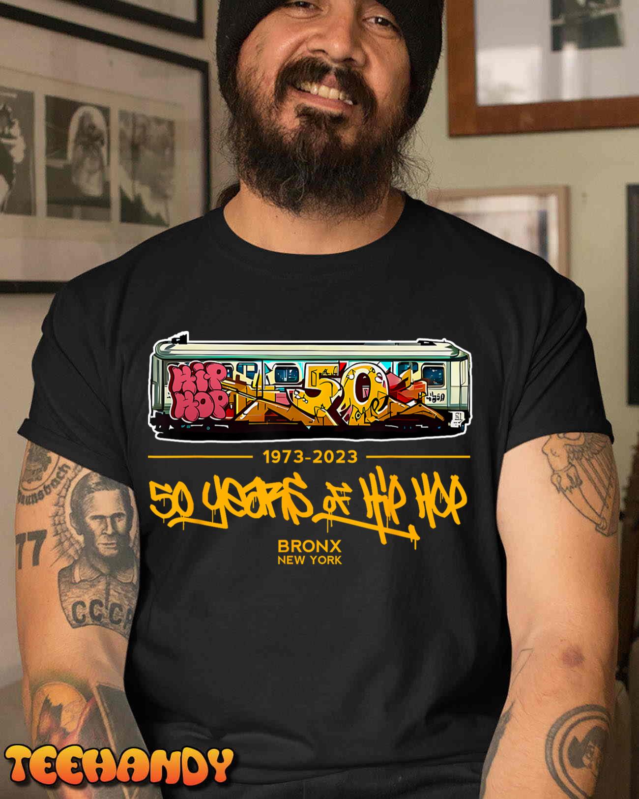 50 Years of Hip Hop 50th Anniversary Retro Subway Graffiti T-Shirt