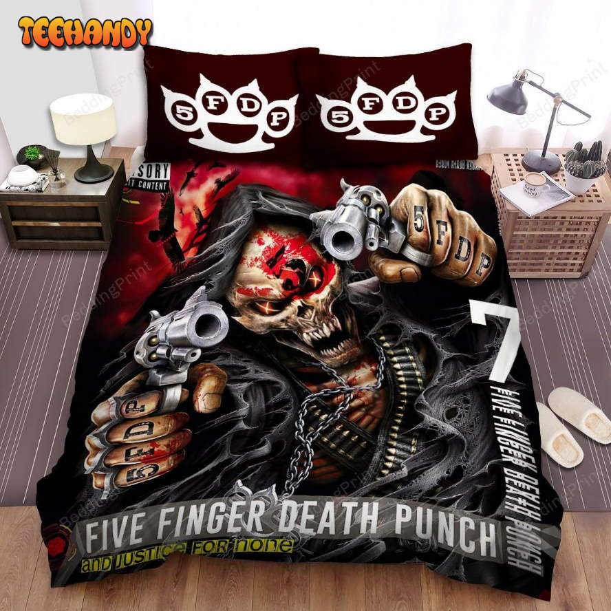 5fdp Skull Five Finger Death Punch Bed Sheets Duvet Cover Bedding Sets