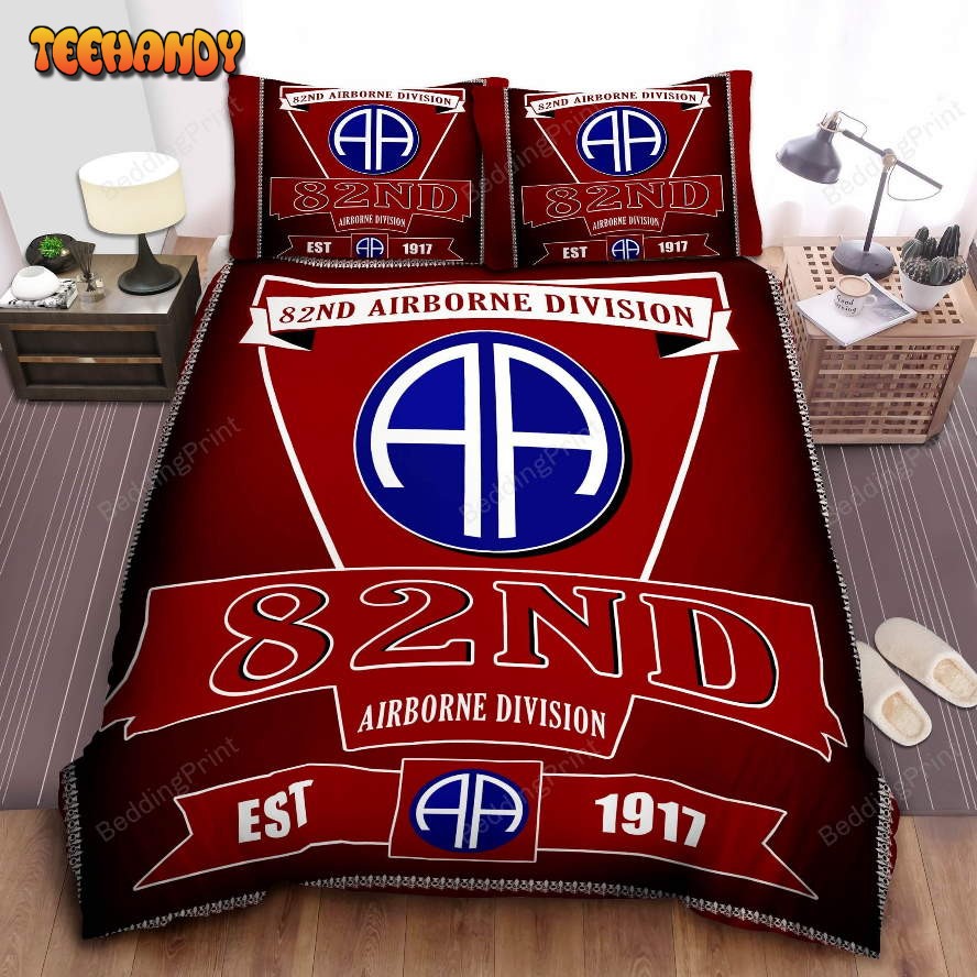 82nd Airborne Division Bed Sheets Spread Duvet Cover Bedding Set