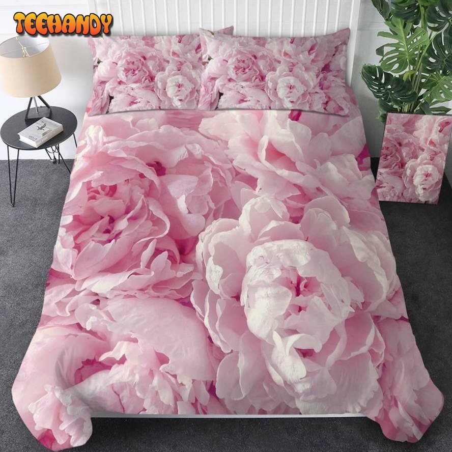 A Bunch Of Pink Roses Bed Sheets Duvet Cover Bedding Sets