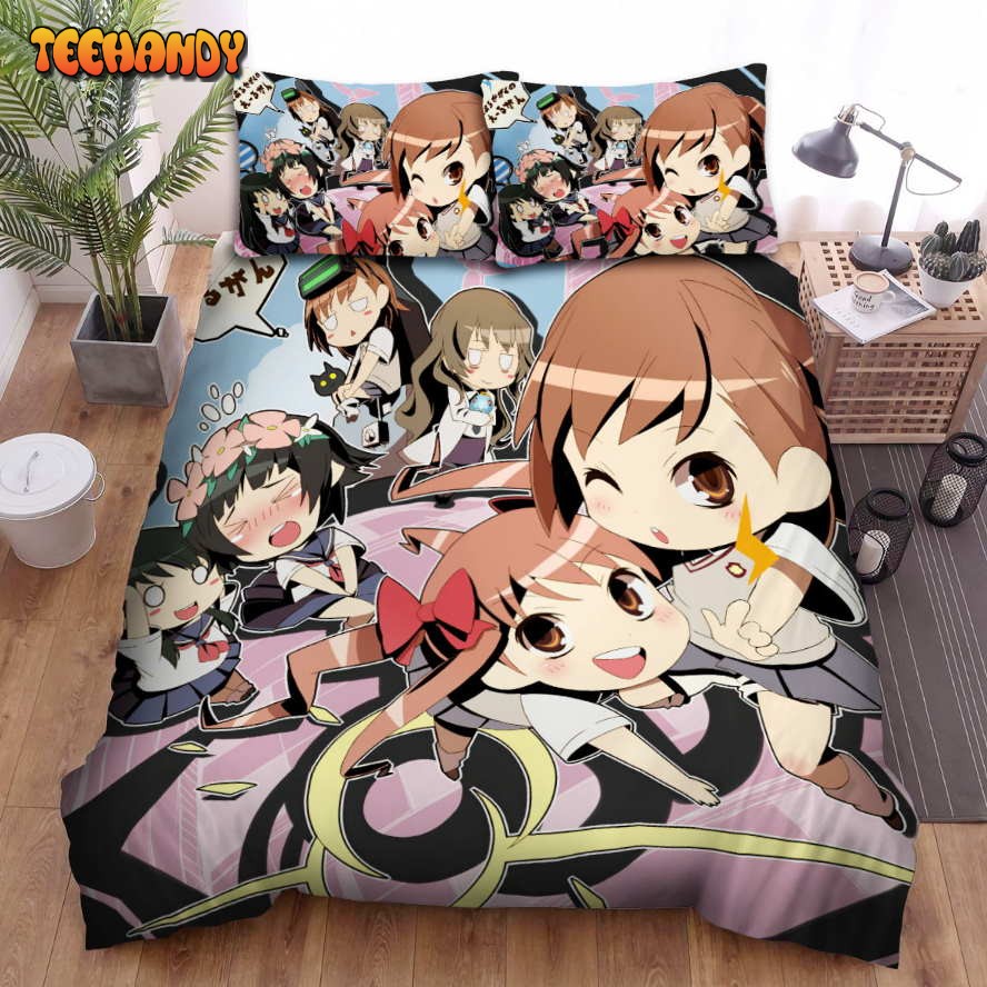 A Certain Scientific Railgun Adorable Chibi Style Characters Bedding Sets