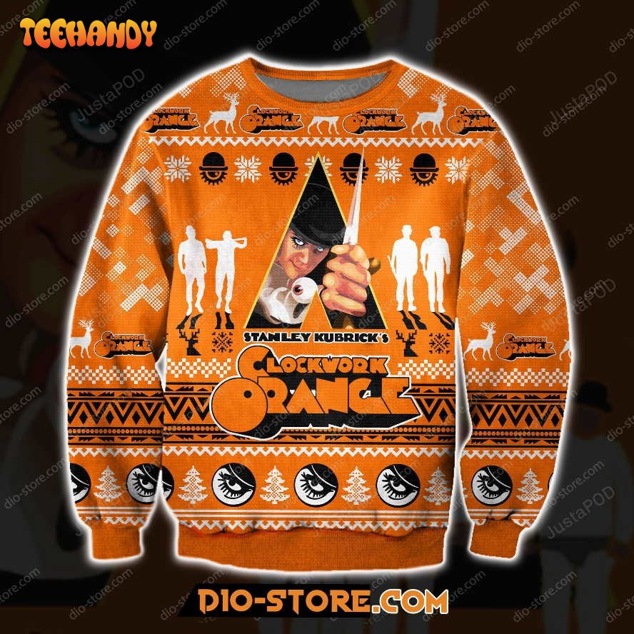 A Clockwork Orange 3d Print Ugly Sweater, Ugly Sweater, Christmas Sweaters