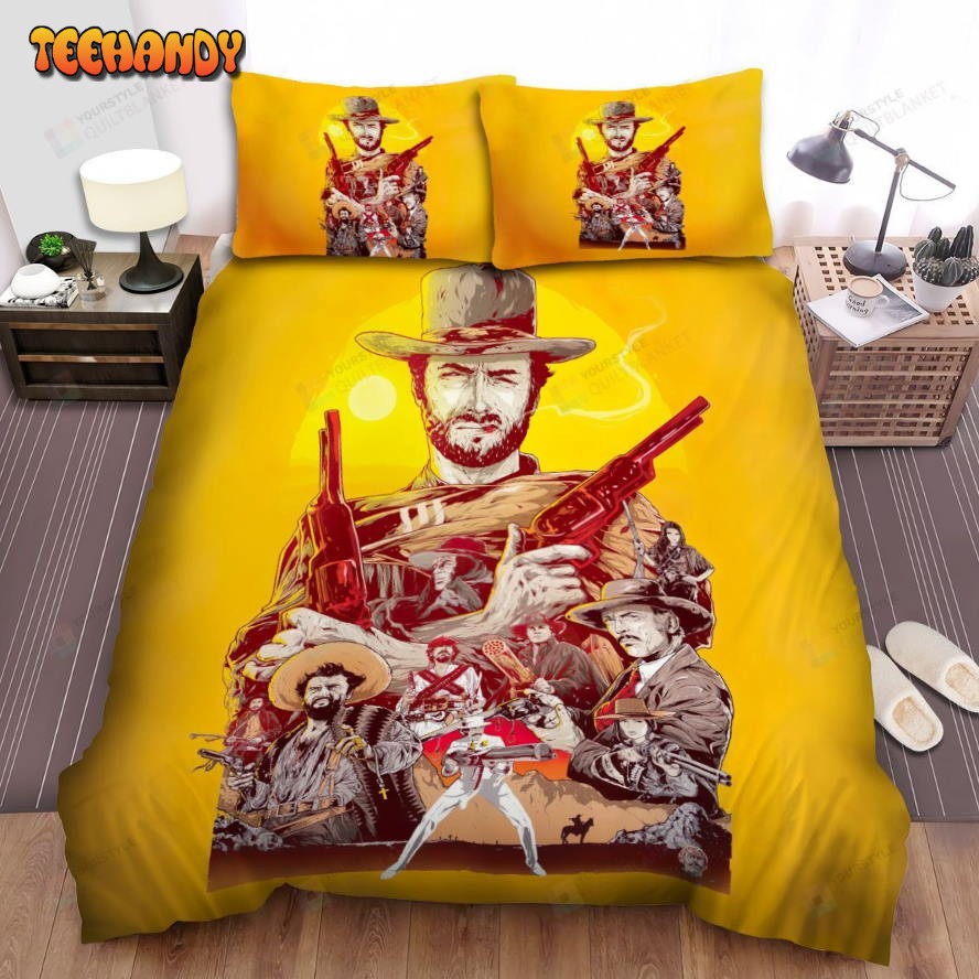 A Fistful Of Dollars (1964) Fanart Movie Poster Spread Comforter Bedding Sets