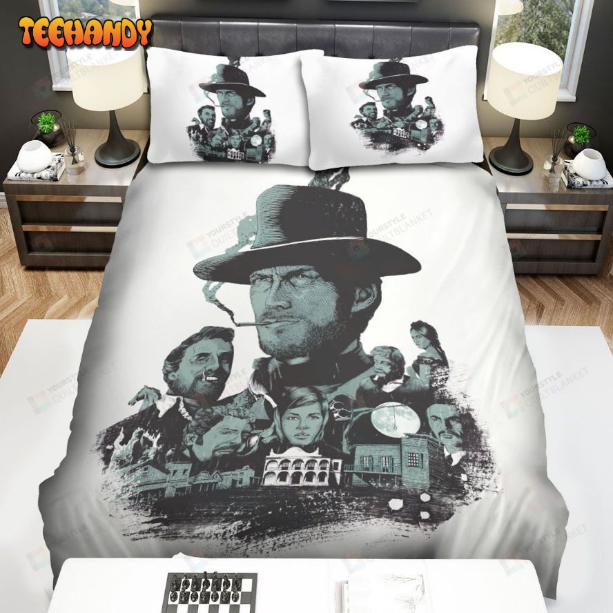 A Fistful Of Dollars (1964) Green And White Movie Poster Comforter Bedding Sets