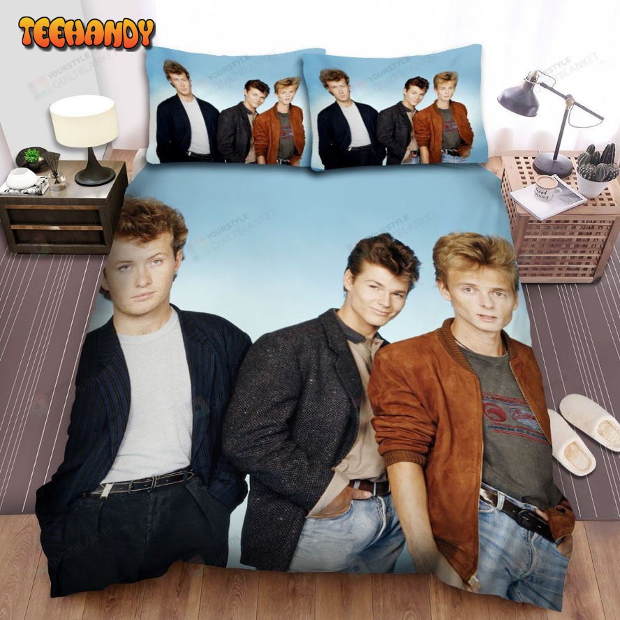 A-Ha Music Band Blue Background Spread Comforter Duvet Cover Bedding Sets