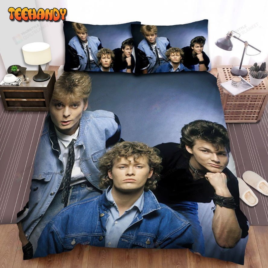 A-Ha Music Band Retro Photo Spread Comforter Duvet Cover Bedding Sets