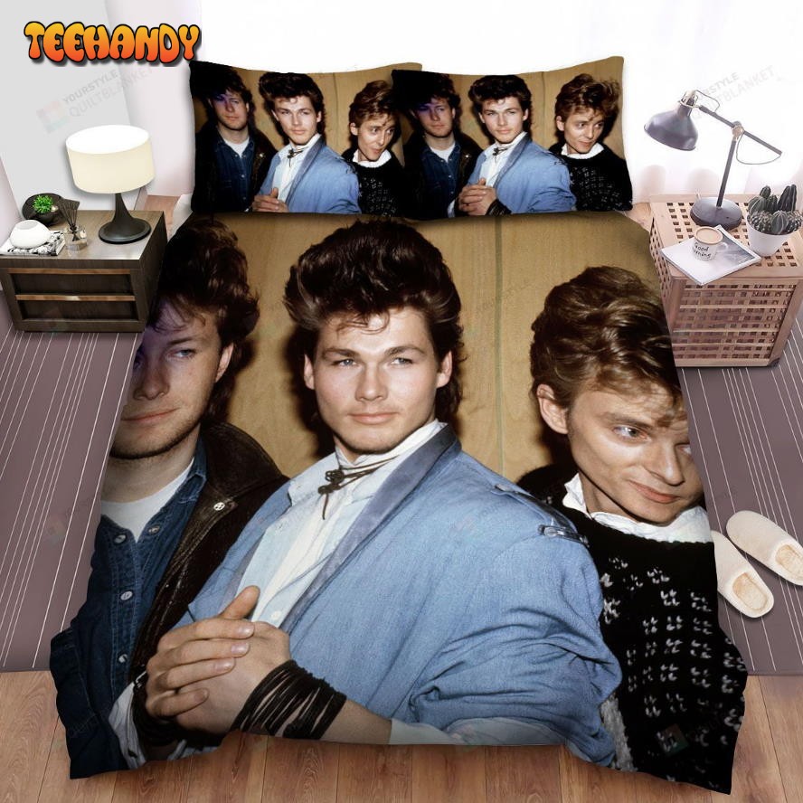 A-Ha Music Band Wooden Wall Background Spread Comforter Bedding Sets