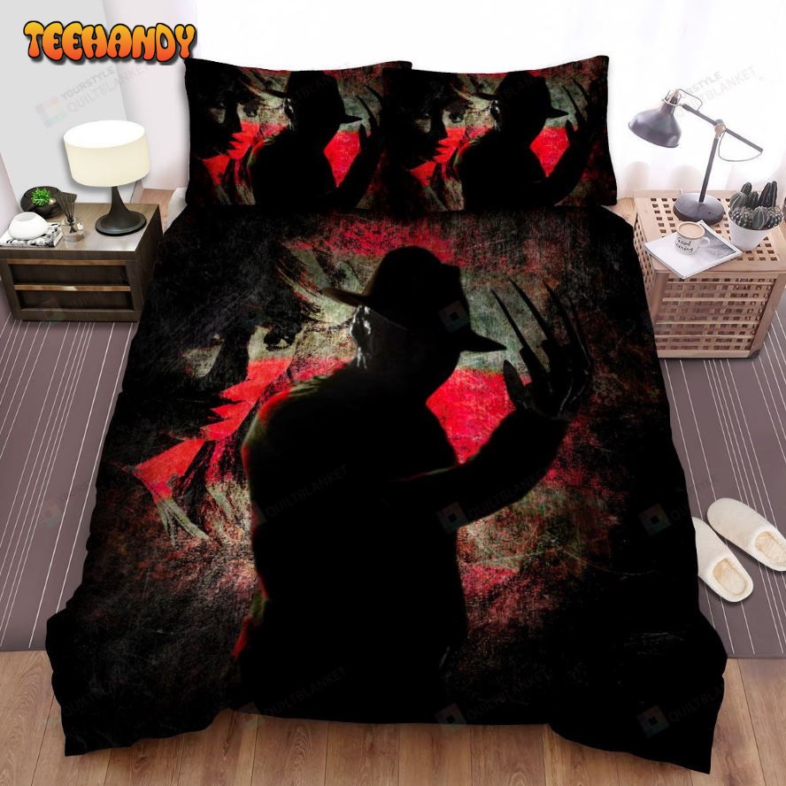 A Nightmare On Elm Street Movie Dark Photo Spread Comforter Bedding Sets