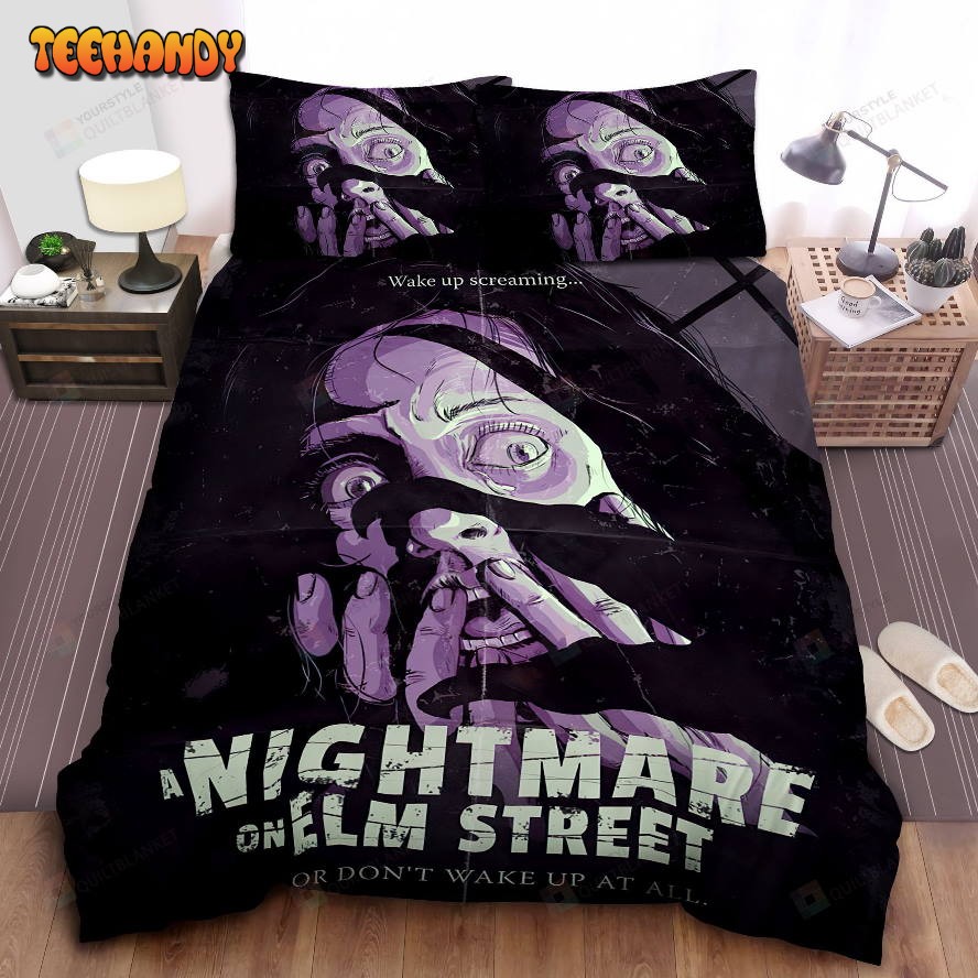 A Nightmare On Elm Street Scary Digital Art Poster Comforter Bedding Sets