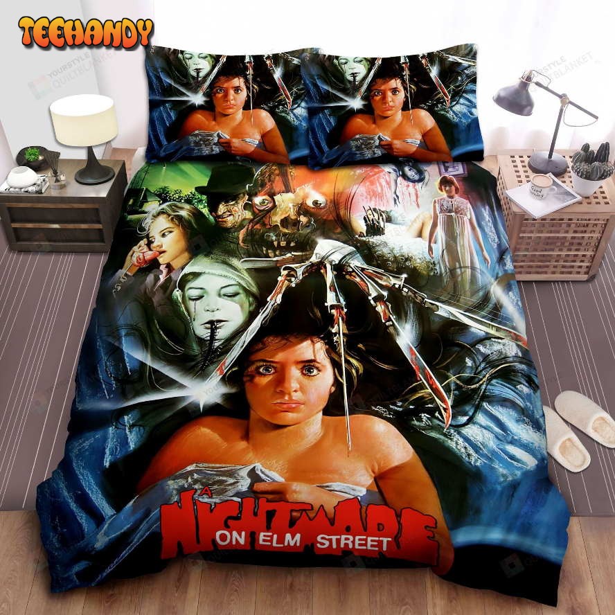 A Nightmare On Elm Street Slasher Movie Scenes Illustration Bedding Sets