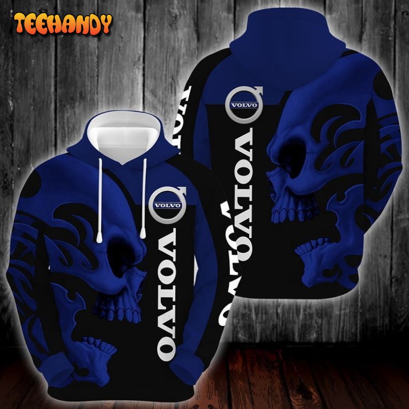 Ab Volvo Skull Black Blue 3D Hoodie For Men For Women Ab Volvo