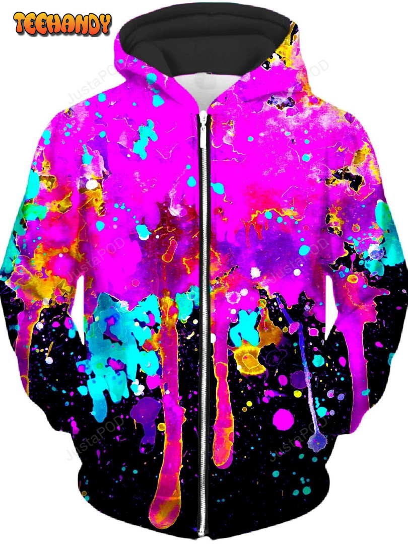 Abstract 2 Unisex Zip-Up 3D Hoodie For Men Women All Over 3D Printed Hoodie