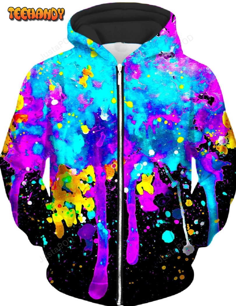 Abstract Unisex Zip-Up 3D Hoodie For Men Women All Over 3D Printed Hoodie