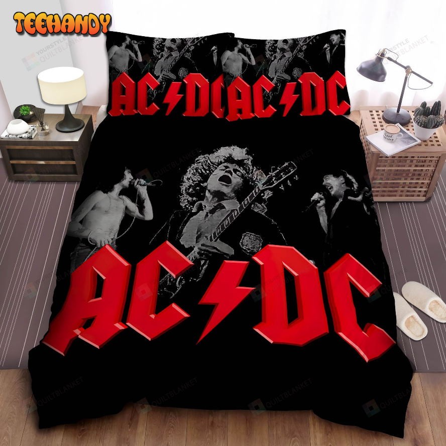 AcDc Rock On Bed Sheet Spread Duvet Cover Bedding Sets