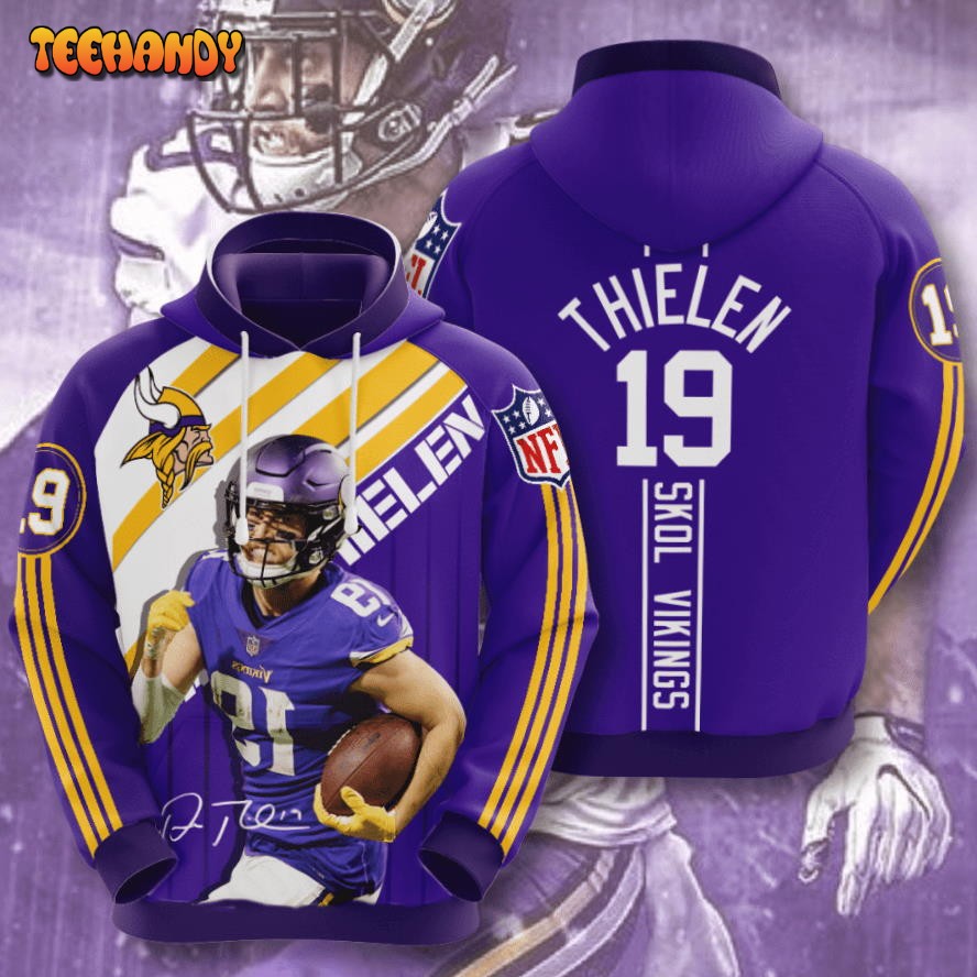 Adam Thielen Minnesota Vikings 3D Hoodie All Over Printed Hoodie