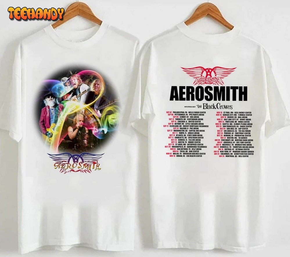 Aerosmith 2023 – 2024 Peace Out Farewell The Black Crowes Tour Shirt
