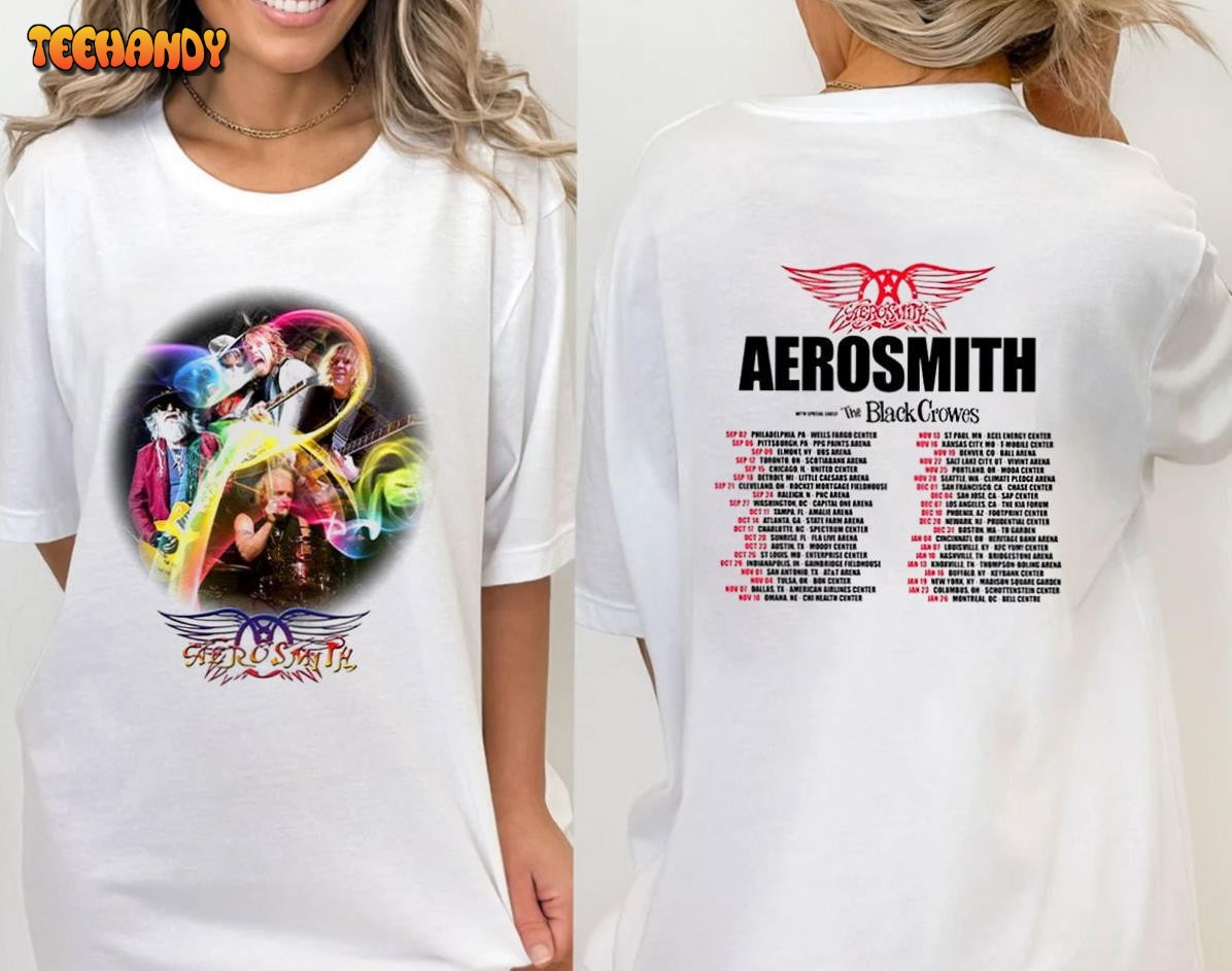 Aerosmith 2023 – 2024 Peace Out Farewell Tour The Black Crowes Tour Shirt