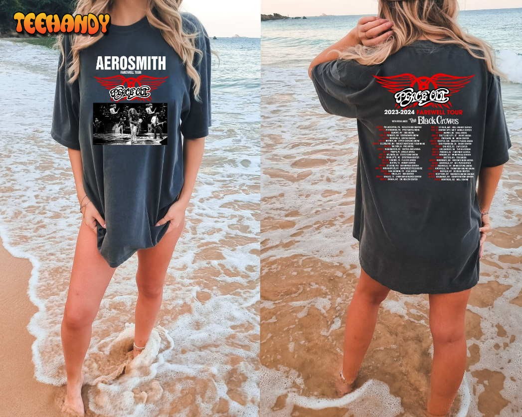 Aerosmith 2023 – 2024 Peace Out Farewell Tour Band T-Shirt