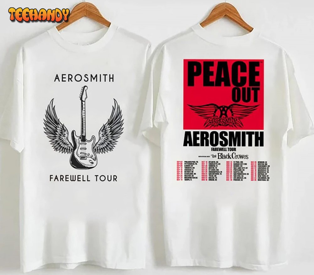 Aerosmith 2023-2024 Peace Out Farewell Tour Shirt, Aerosmith Concert Shirt