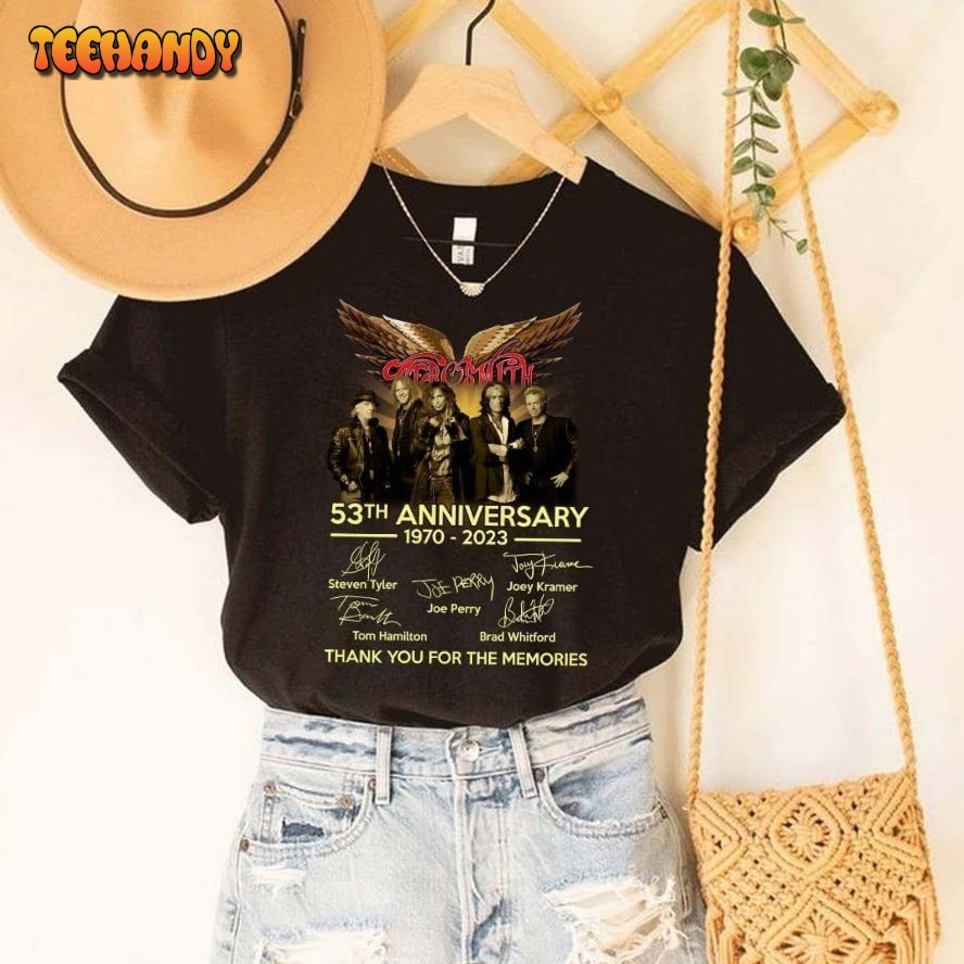 Aerosmith 53rd Anniversary 1970 – 2023 Signatures Shirt