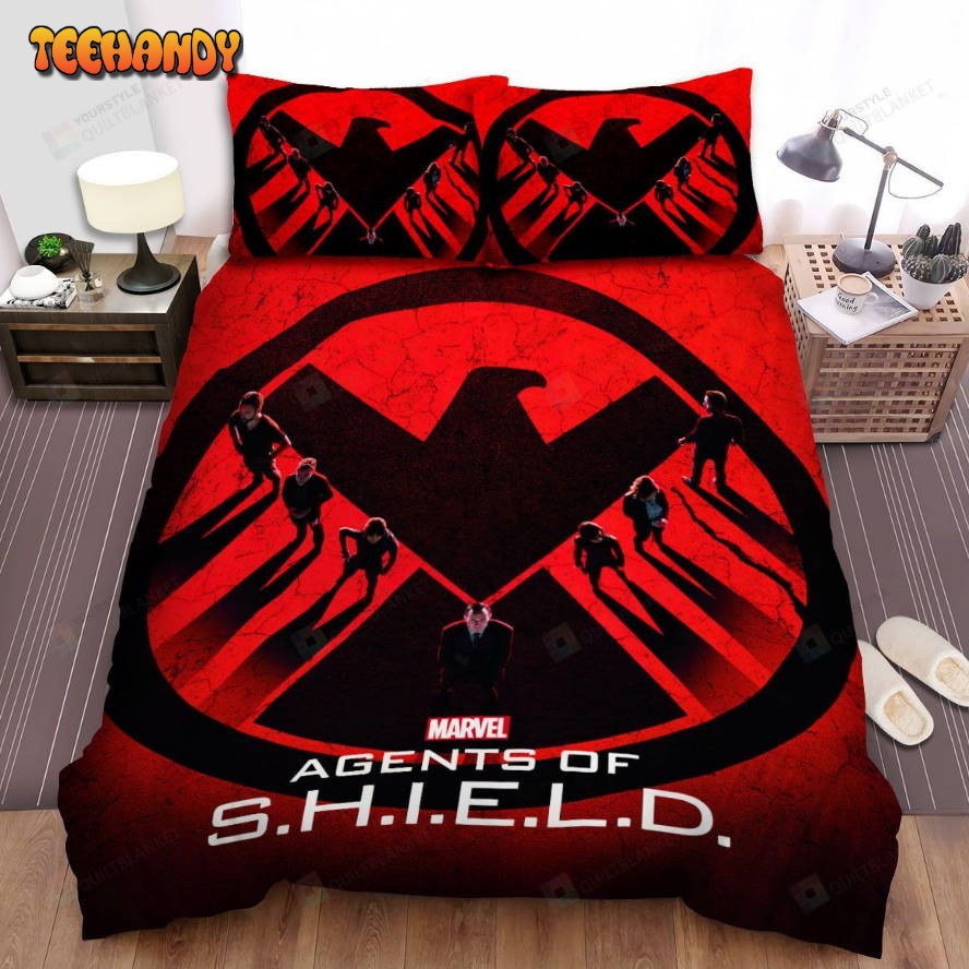 Agents Of S.H.I.E.L.D. Eagle Poster Spread Comforter Duvet Cover Bedding Sets