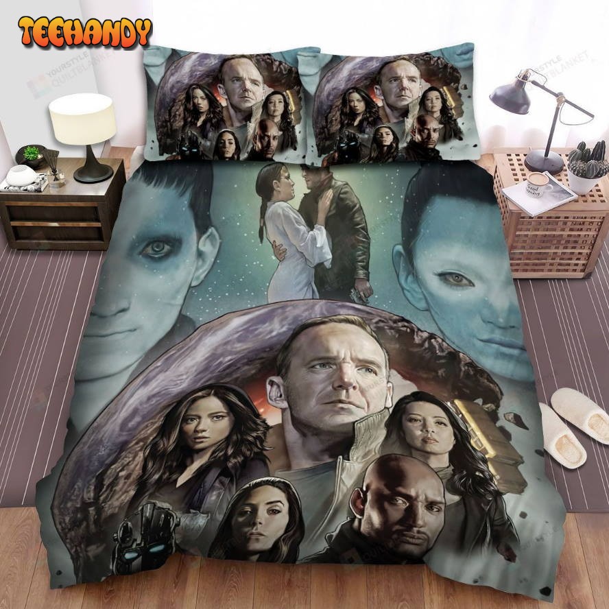 Agents Of S.H.I.E.L.D. Movie Art 1 Spread Comforter Duvet Cover Bedding Sets