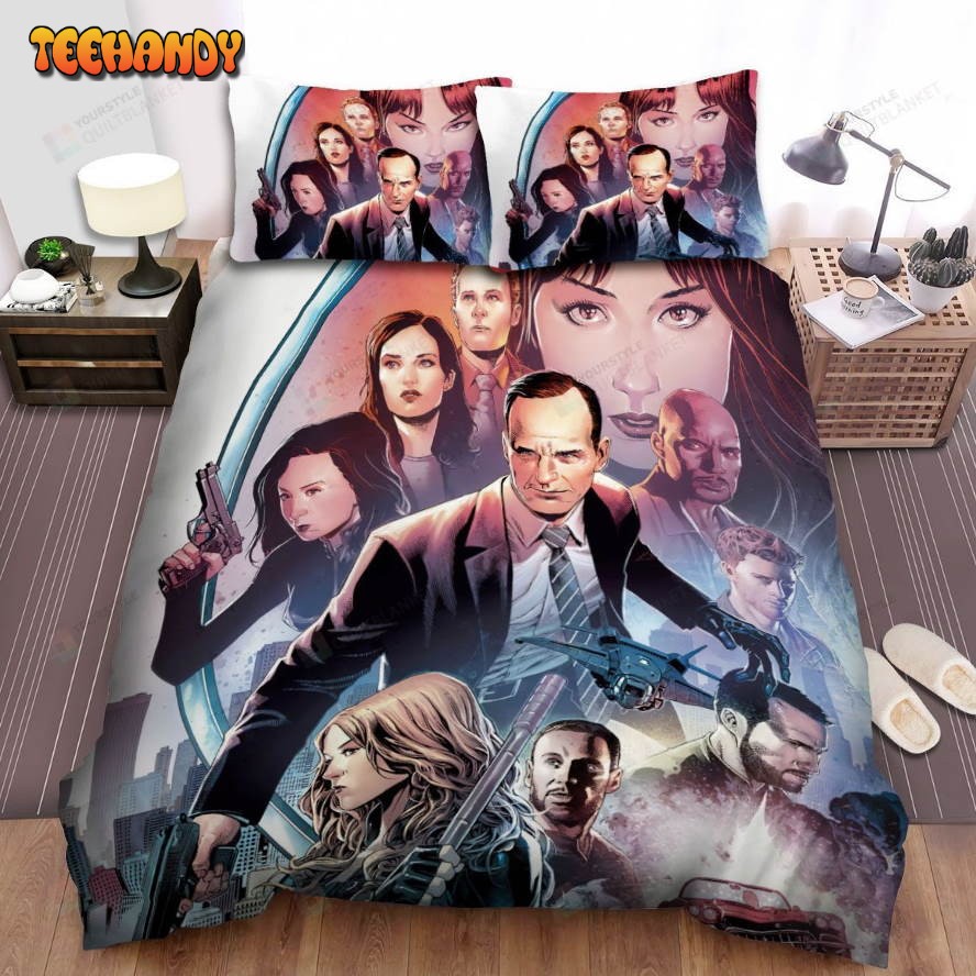 Agents Of S.H.I.E.L.D. Movie Art 3 Spread Comforter Duvet Cover Bedding Sets