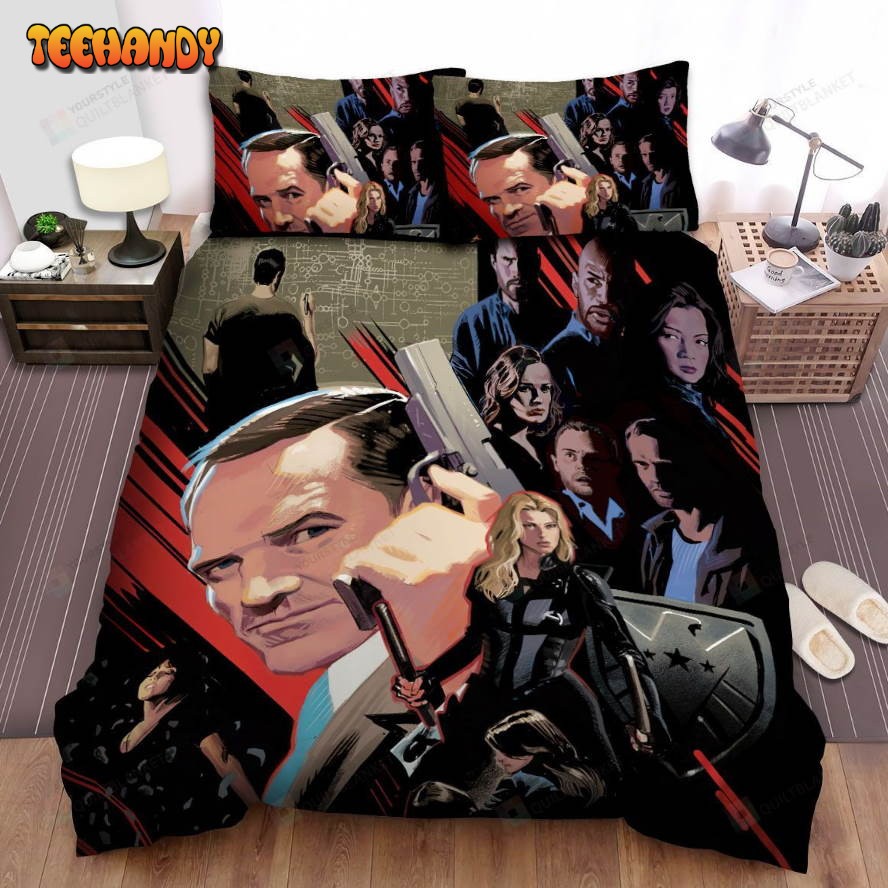 Agents Of S.H.I.E.L.D. Movie Art 4 Spread Comforter Duvet Cover Bedding Sets