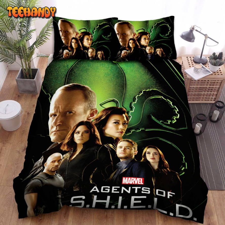 Agents Of S.H.I.E.L.D. Movie Poster 4 Spread Comforter Duvet Cover Bedding Sets