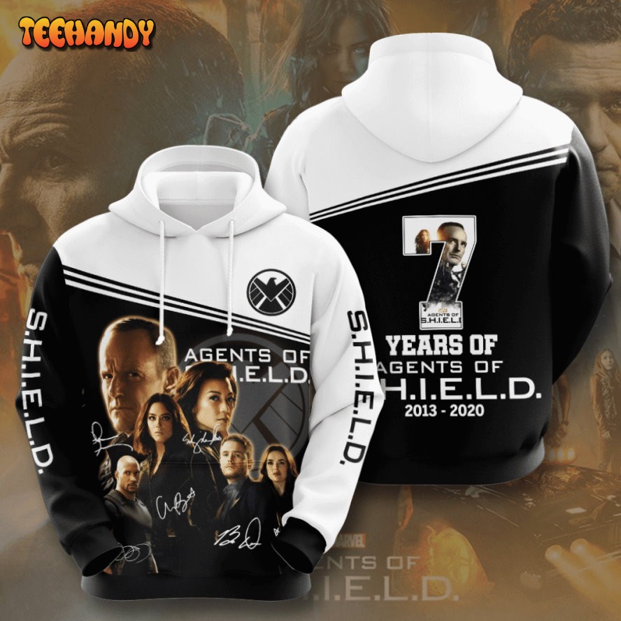 Agents Of S.H.I.L.D Movie Character Anniversary 7 Years 3D Hoodie For Men Women