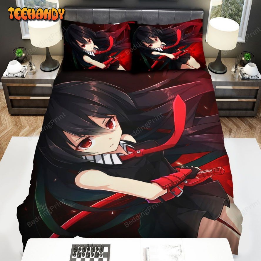 Akame Ga Kill Akame And The Red Sword Bed Sheets Duvet Cover Bedding Sets