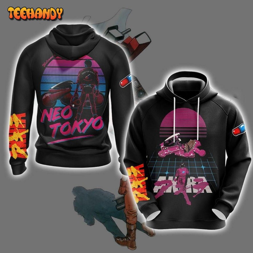 Akira Neon Tokyo Unisex 3D Hoodie All Over Print Hoodie