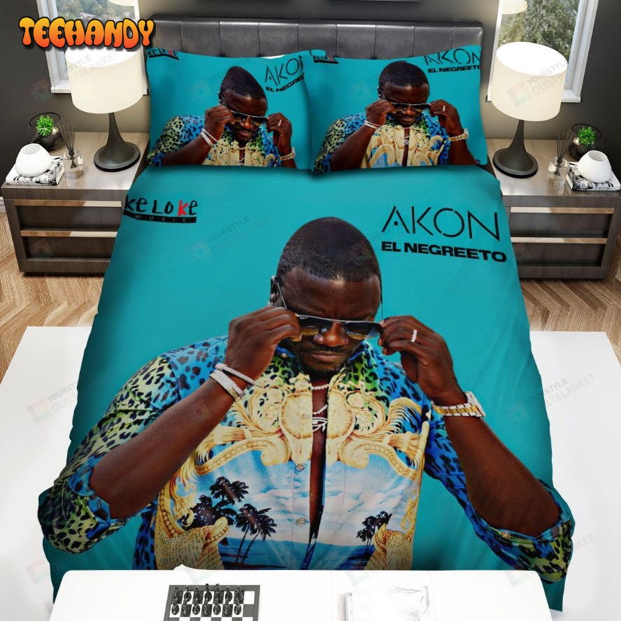 Akon Te Quiero Amar Album Cover Spread Comforter Duvet Cover Bedding Sets