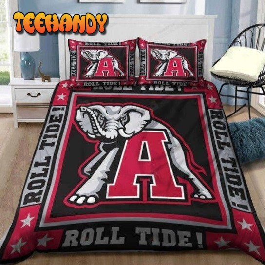 Alabama Crimson Tide Roll Tide Logo Duvet Cover Bedding Set