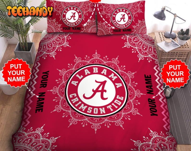 Alabama Crimson Tide Set Custom Name NFL Alabama Crimson Bedding Set NFL 2