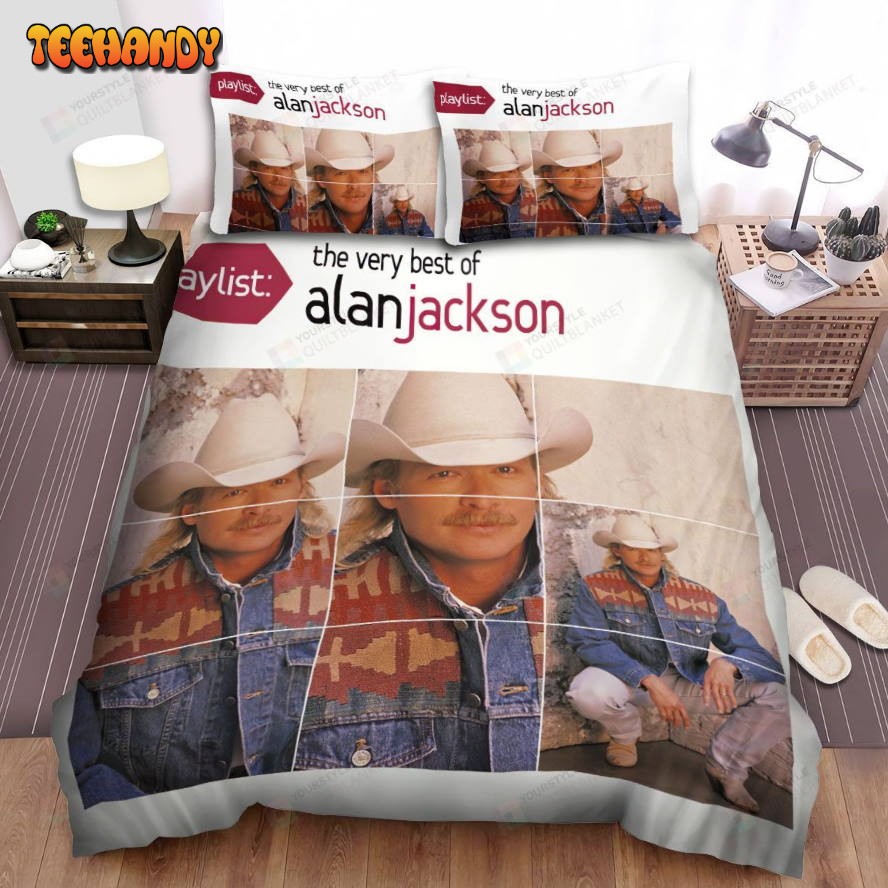 Alan Jackson Album Cover Playlist Spread Comforter Duvet Cover Bedding Sets