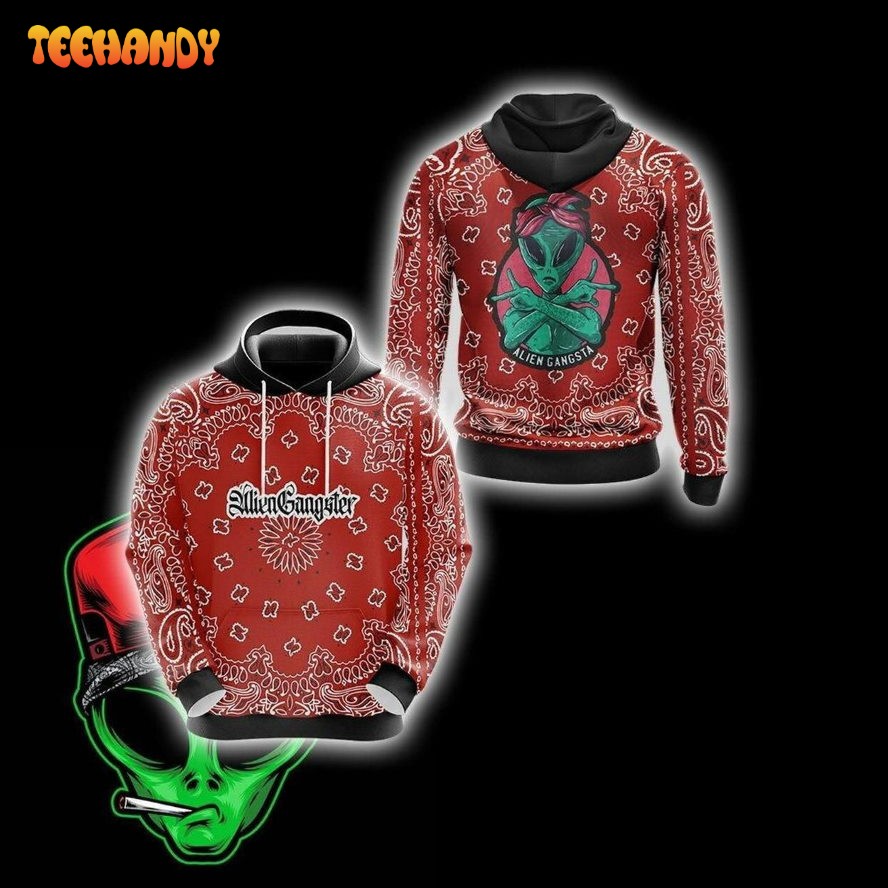 Alien Gangsta Unisex 3D Hoodie All Over Print Hoodie