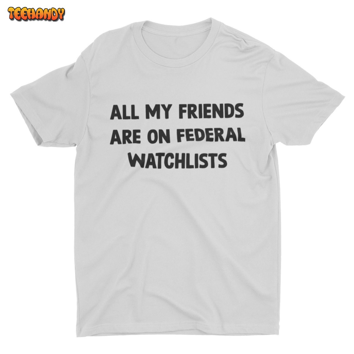 All My Friends Are On Federal Watchlists, Funny Tshirt, Sarcastic T Shirt