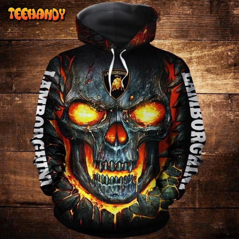 Amazing Skull Lamborghini 3D Hoodie For Men For Women