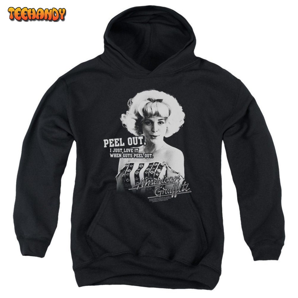 American Graffiti Debbie Peel Out Youth Black Hoodie