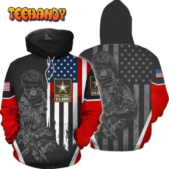 American Veteran Pullover Zip Pered Hoodies Custom 3D Graphic 3D Hoodie